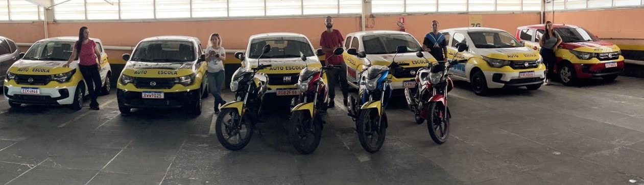 Frota completa Auto Escola News — carros e motos